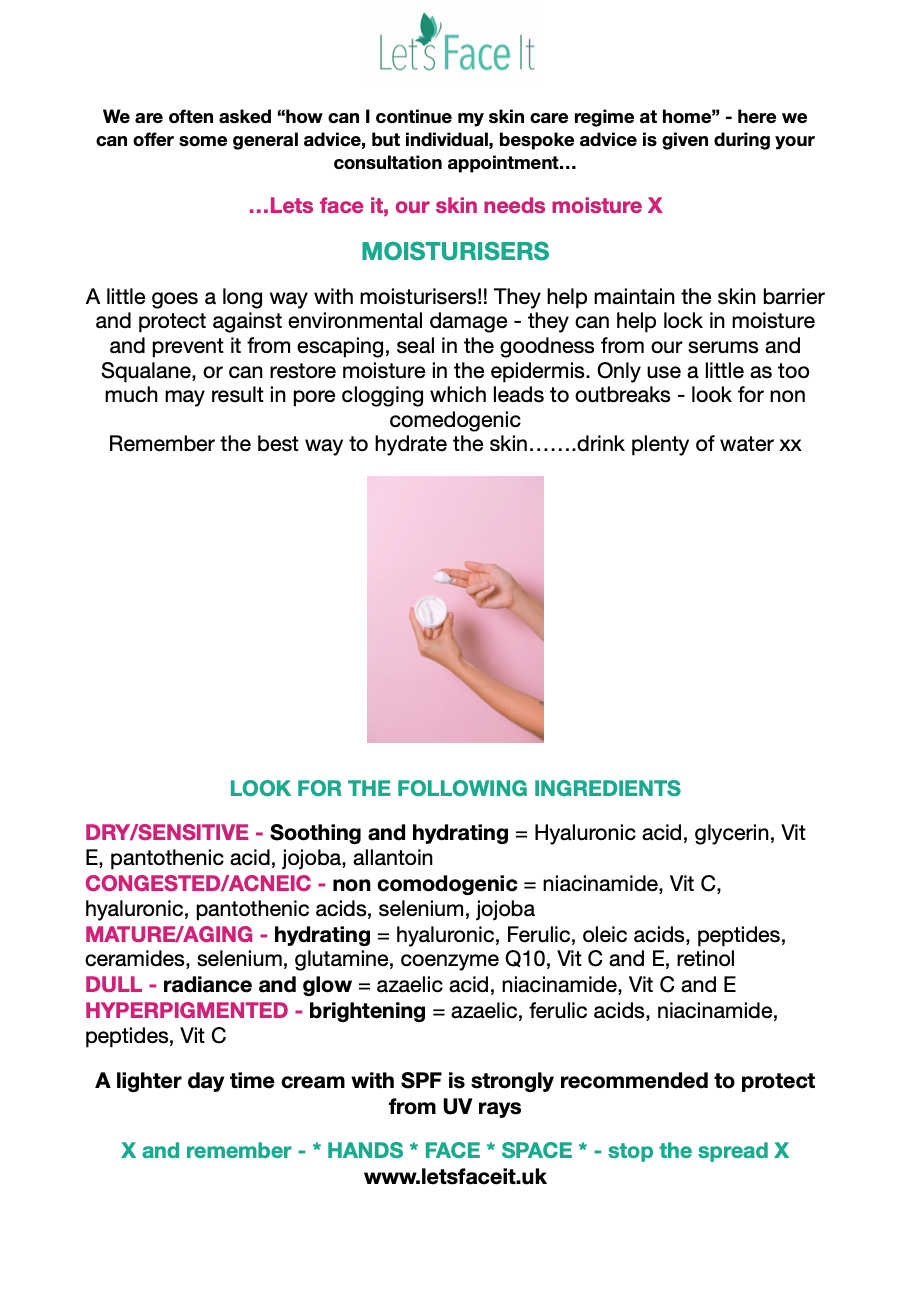 Moisturisers